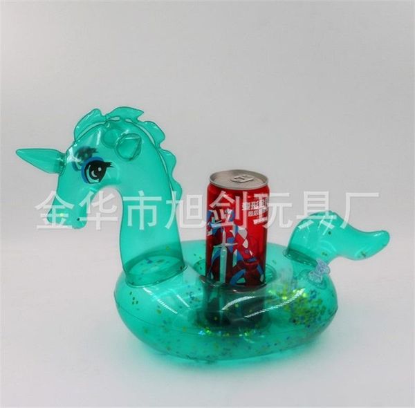 Cartooon Unicorn Пейте Держатели Transparent Pure Color Cup Holder Дети воды Подстаканники Floating игрушки Горячая продажа 2 8xj E1