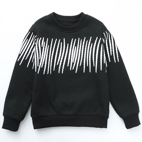 

2019 fashion baby girls boys cotton children t shirt sweatshirt baby boys sweater clothes pullover 4-12t, Black