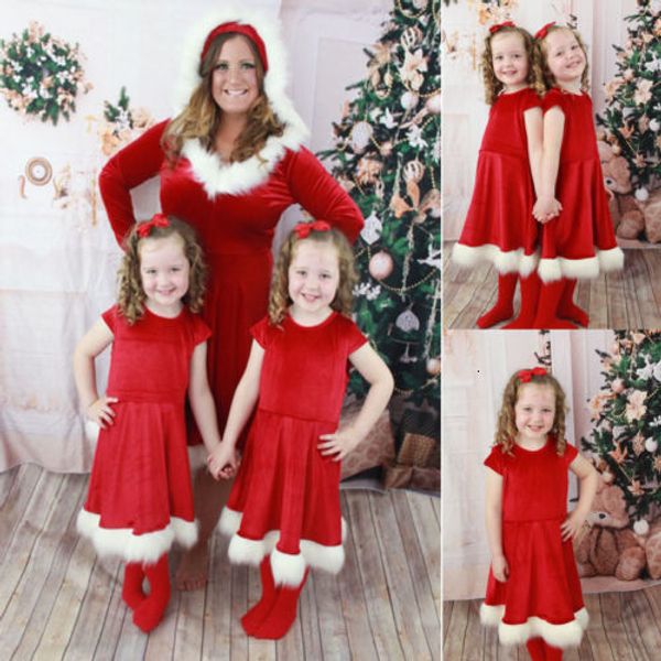 

женщины дизайнер одежды платья партии девушка женщины рождество красного свинг платье мать дочь сант платье горячего падение доставка дизайн, Black;gray