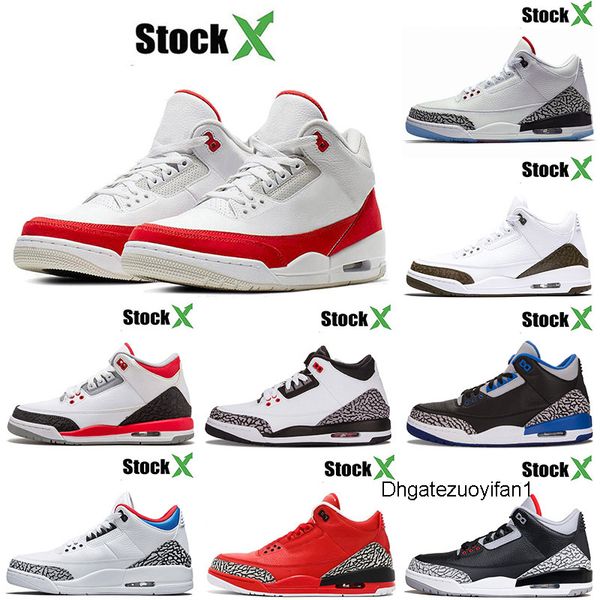 

new arrival mens basketball shoes 3 black pure white cement katrina fire red tinker hatfield unc knicks rivals sport blue men women trainers