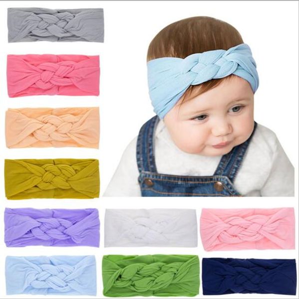 

10 Colors Baby Girl headbands Cross knot Soft Headband fashion Flexibility Candy Color Bohemia Bow Girl Infant Hair Accessories Headband