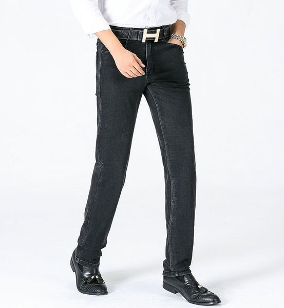 

amn italian brand jeans mens designer jeans fashion casual pants luxury slim pants business trousers large size casual pants, Blue