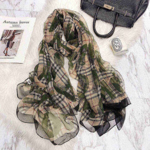 

2020 wholesale scarf fashion ladies silk scarf printed soft shawl shawl foulard woman long size bandana luxury scarf 190x135cm, Blue;gray