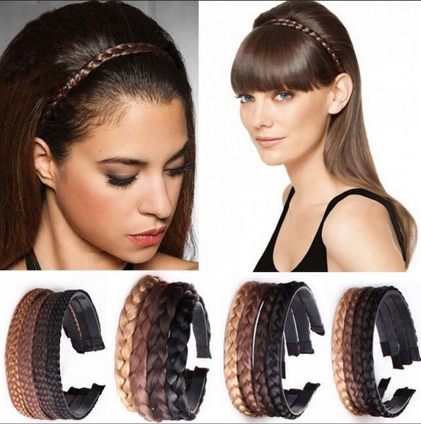 Parrucca sintetica Twist Fasce per capelli Trecce Treccia boema Fasce per capelli per donna Ragazze Bambini copricapo Accessori per capelli 1112