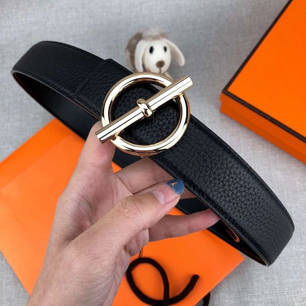 

man womens belts fashion belt belts stylish smooth gold sliver buckle optional width 34mm with box, Black;brown