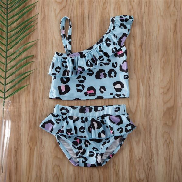 

2020 summer infant baby girls leopard bikini swimwear kids bikini girls biquini beach toddlers girls swimsuit children's swimwear