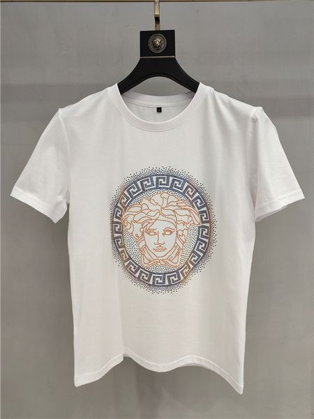 

mens versace мода классические летние мужские дизайнерские футболки мода мужская и женская футболка письмо хип-хоп улица повседневная письмо, White;black