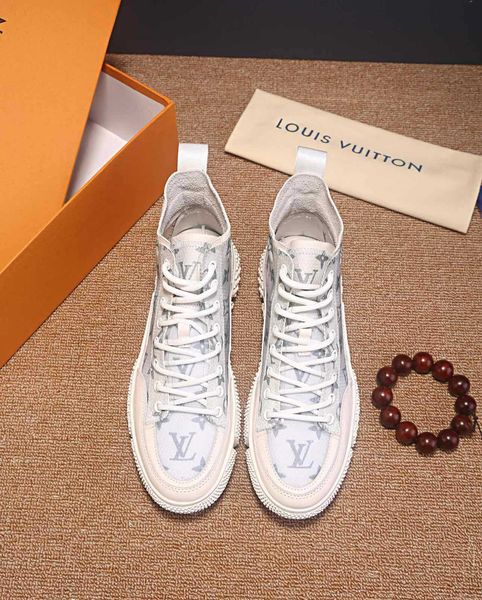 

fast delivery new men's luxury casual sports shoes fashion brand autumn and winter high-men's shoes plaid pattern yfjh, Black