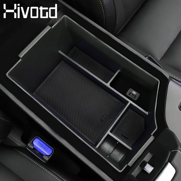 

hivotd for infiniti qx50 2017 2018 2019 car central armrest storage box organizer stowing tidying interior accessories styling