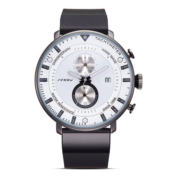 

2020 new listing fashion men sports watch stainless steel strap multi-function waterproof quartz men's watch relogio masculino, Slivery;brown