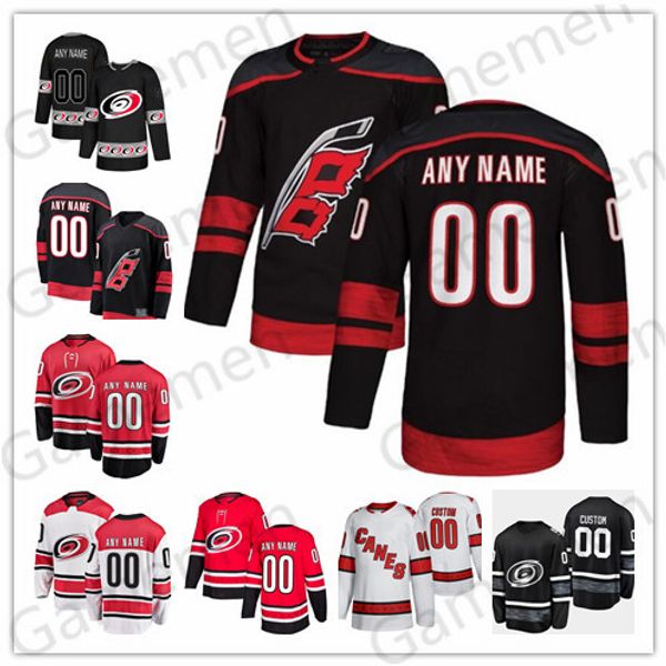 

custom carolina hurricanes 20 sebastian aho 11 staal 14 justin williams 37 svechnikov ice hockey jersey 2019 new stitched mens jerseys, Black;red