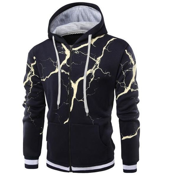 

flash printed hooded sweathirts men 2019 ss hooded zipper casual hoodies pullovers cardigans, White;black