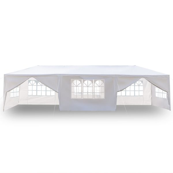 

us stock 10 x 30ft outdoor shade canopy party 3x9m wedding tent heavy duty gazebo pavilion white with 8 sides wholesale