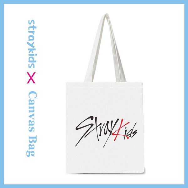 

kpop stray kids canvas bag handbag stray kids fashion shoulder bags k- shopping bag fans gifts drop shipping