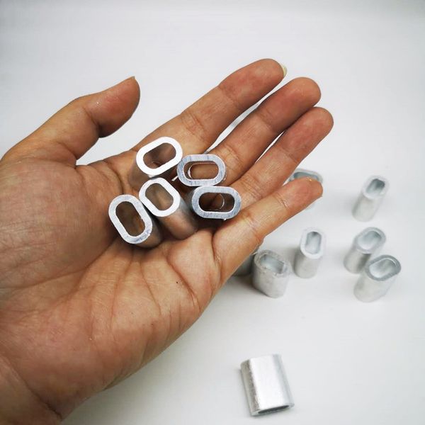 

20pcs pack 6.0mm single aluminum sleeves for rigging trace leader crimps