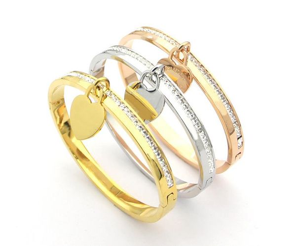 

fashion charm tennis bracelet pour hommes bangles pulsera for women party wedding lovers gift ankle stainless steel jewelry, Golden;silver