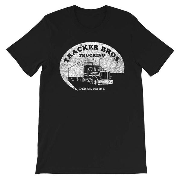 

tracker bros trucking stephen king it movie pennywise horror gift for men women girl t-shirt sweatshirt hoodie men short, White;black