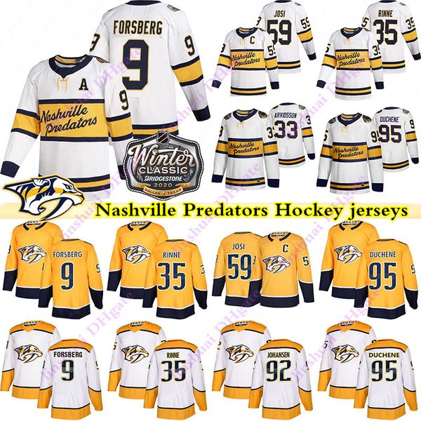 

2020 winter classic nashville predators jerseys 95 matt duchene 35 pekka rinne 59 roman josi 33 viktor arvidsson 92 johanse hockey jerseys, Black;red
