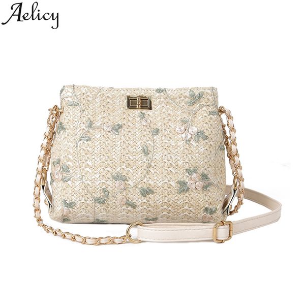 

aelicy new brand ladies beach lace embroidered decorative retro summer knit shoulder bag ladies beach bag bohemian tote