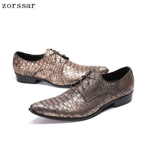 

zorssar} 2019 genuine leather oxford shoes for men dress shoes men formal square toe business wedding plus size 46, Black
