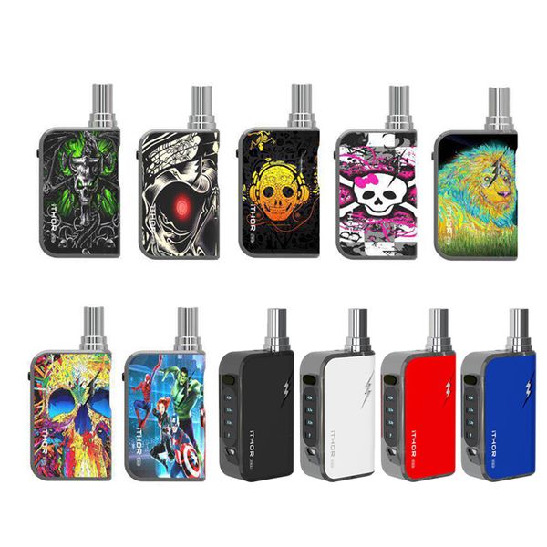 

Original iThor Pro 2 in 1 Kit 650mAh Variable Voltage Box Mod Preheat Battery with Wax Thick Oil vape cartridges e cigarette DHL