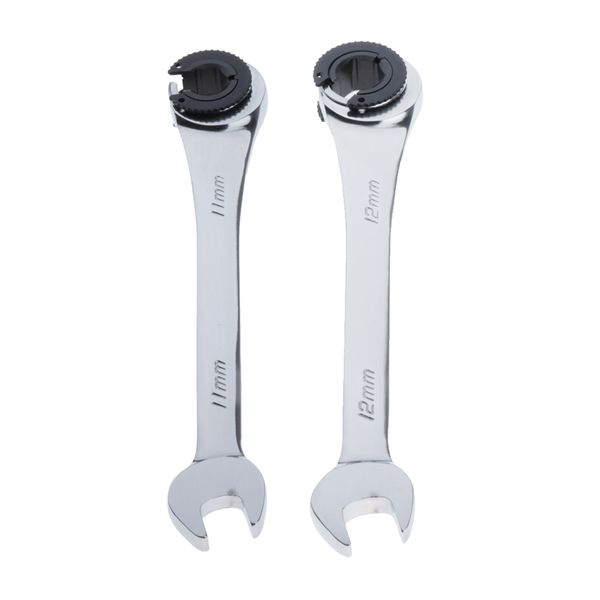 

pack of 2 11&12mm skid oil ratchet wrench hand tools gear wrenches