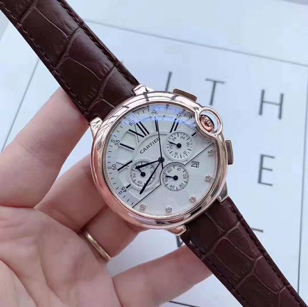 

высококачественные моды мужские часы класса люкс известных мужской бренд часовых дизайнеров мужской роскошные часы случайные моды кварцевые, Slivery;brown