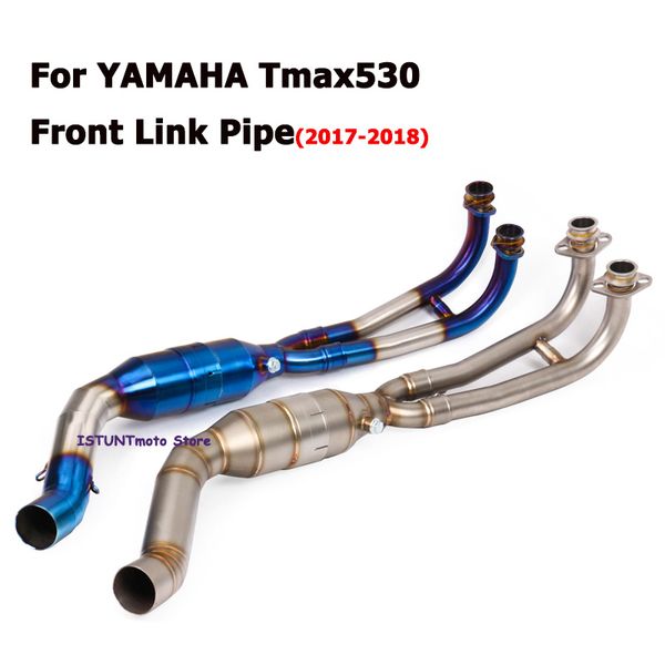 

slip on for yamaha tmax530 tmax 530 2017 2018 motorcycle exhaust escape modified muffler front middle link pipe connection