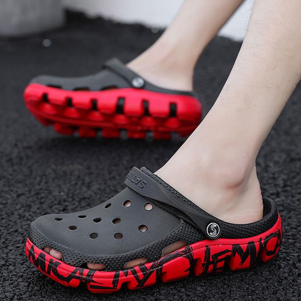 

crock shoes male mens shoes crocse sandals sandalias summer shoes sandalen slippers sandalet hombre sandali croc clogs new 2020 y200702, Black
