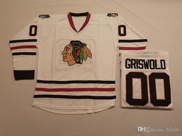 

Chicago Blackhawks Jersey White 00 Clark Griswold Hockey Jerseys Men