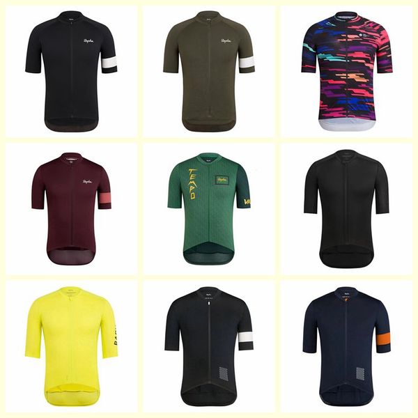 Verão pro equipe rapha manga curta roupa ciclismo camisa de ciclismo respirável roupas de bicicleta de secagem rápida mtb bicicleta esportiva y20112107