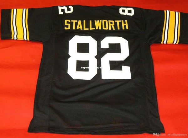 

retro #82 john stallworth custom mitchell & ness jersey black mens stitching s-5xl,6xl football jerseys running, Black;blue
