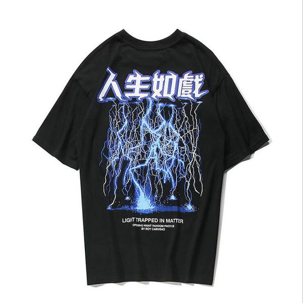 

2019 new men hip hop t shirt print t-shirt streetwear chinese letter cotton tshirt homme harajuku summer tees, White;black