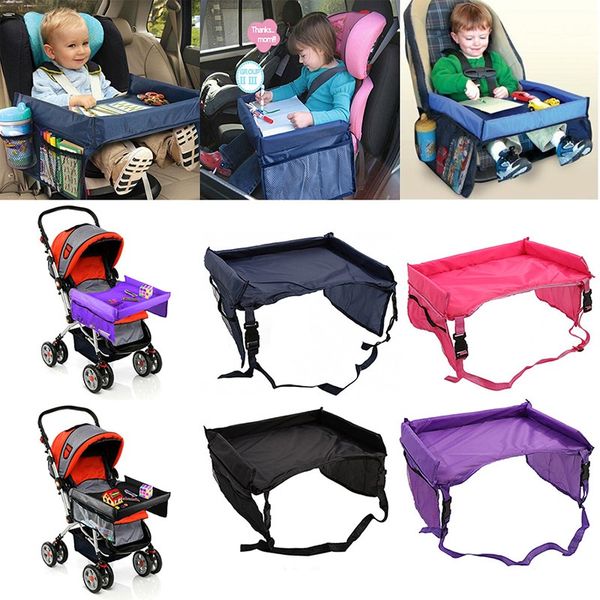 

children table baby car safety belt travel play tray waterproof foldable table kids car seat cover pushchair snack desk fa2193