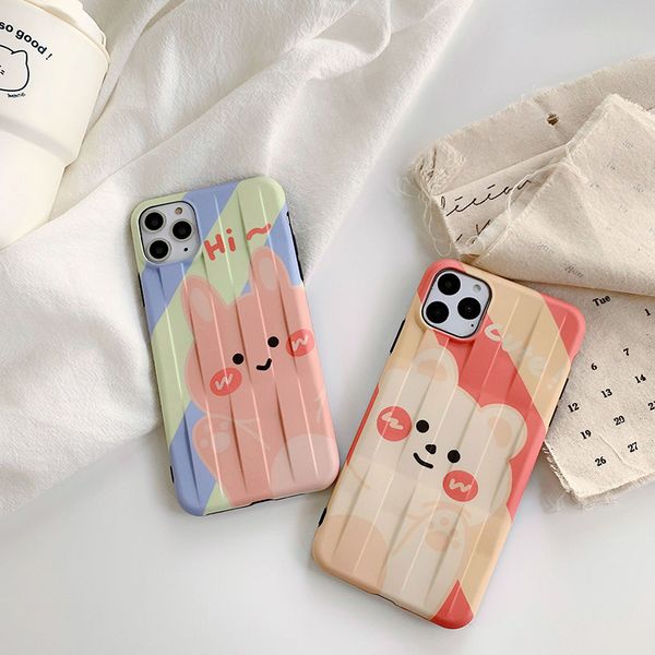 

for iphone 11 pro phone case xs max xr cute bear 6 7 8 x plus woven pattern silicone soft cell phone cases