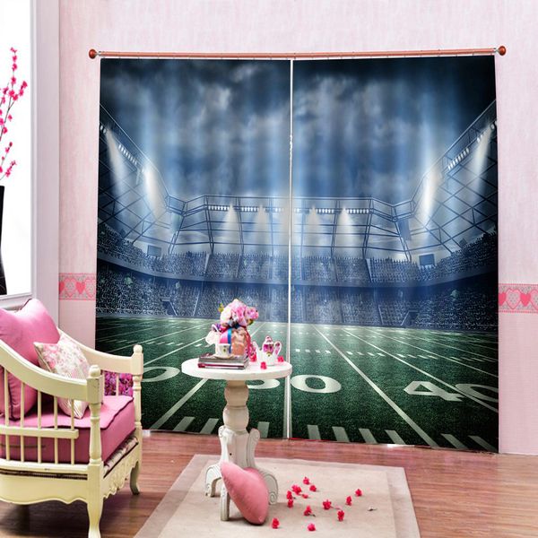 2019 Sports Stadium Curtains European Style For Bedroom Kids Room