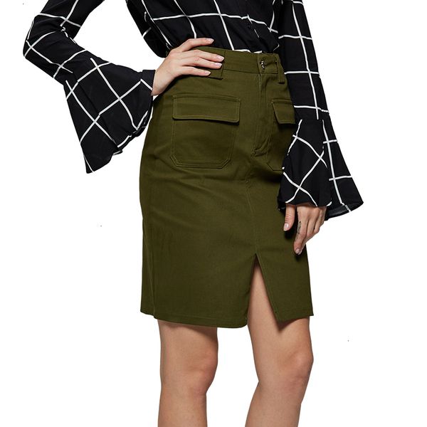 

women skirts pencil skirt fashion summer women skirt denim pencil split skirt high waist work wear ladies skirts drop shipping, Black