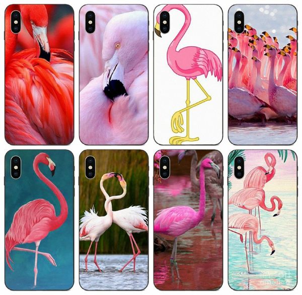 

tongtrade] new pink flamingo case for iphone 11 pro 8 7 6s 6p 5s 5p max x xs galaxy note 10 plus honor v9 xiaomi max 2 case