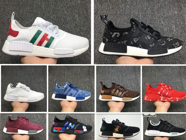 

17-цветный дешевый R1 X BEES PK Primeknit мужчины женщины кроссовки классический япония тро