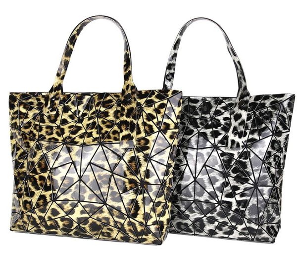 

2019 new hologram handbag women geometric bag laser plain folding diamond tote shoulder bags 40*32*7.5cm