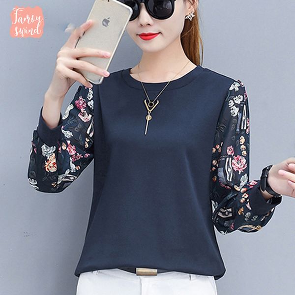 

блузка с длинным рукавом рубашки wome зимняя мода женщин топы и блузки printed blouse shirt плюс размер женская одежда 0595 60, White