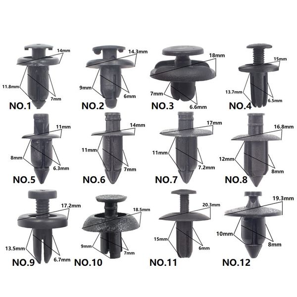 

50pcs car door trim panel clip bumper engine cover fastener fender liner rivet retainers for