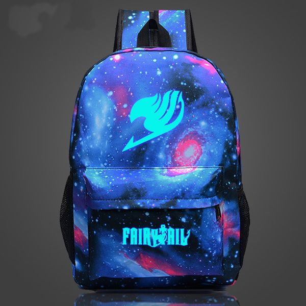 

designer backpack fairy tail star magic guild shoulder zipper bag men schoolbags naz rucksack drop shipping