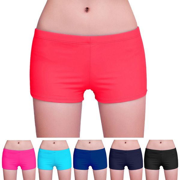 

newly women yoga shorts bikini swimwear bottom summer beach wear workout running pants vk-ing, White;black