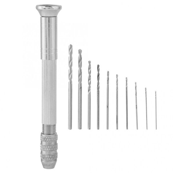 

10pcs mini twist drill bit hss titanium coated drill bit set woodworking metal tools 0.5-2mm