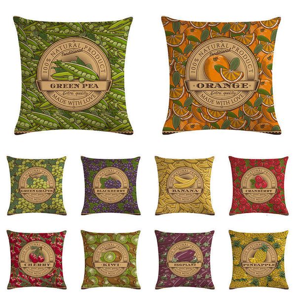 

фрукты овощи зеленого горошка blackberry баклажаны белье обложка чехол couch подушка сиденья подушка бросьте для автомобилей home decor пода