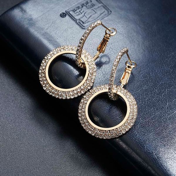 

new vintage earrings for women gold color geometric statement earring metal earing hanging fashion jewelry trend, Golden;silver