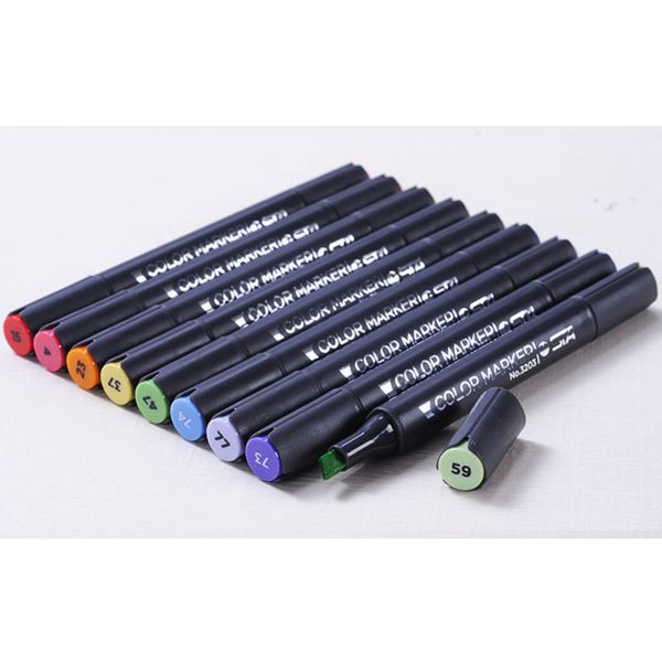 

12/24/36/48/60 pcs colors fineliner drawing professional color art marker pens school supplies dual tip watercolor brush pen