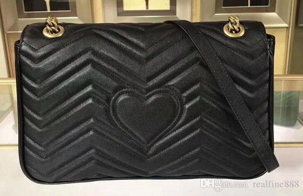 

women 443496 31cm marmont matelassÃ© shoulder bag,antique gold-toned hardware,flap spring closure,with dust bag dhl ing