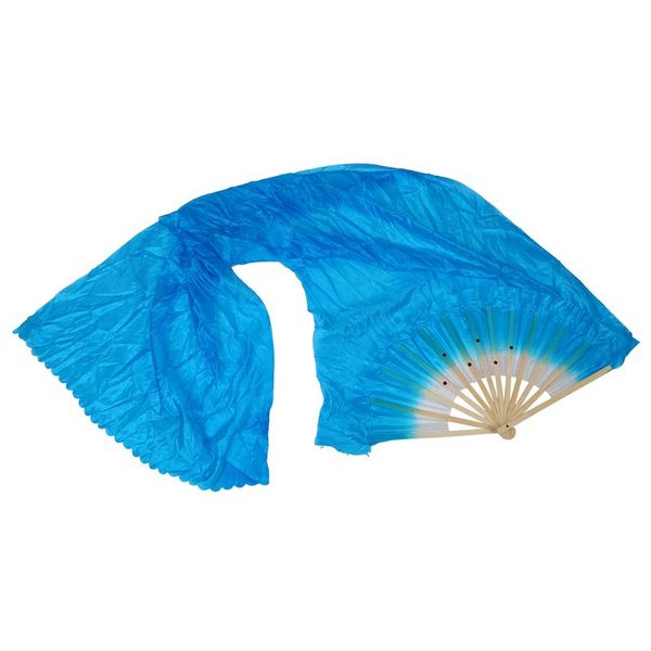 

1.8m hand made belly dance dancing silk bamboo long fans veils
